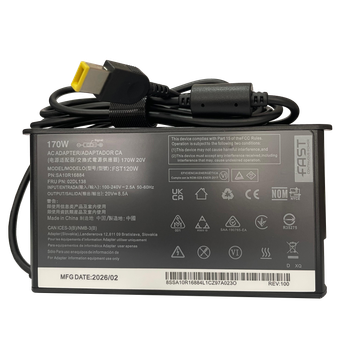 Fast Lenovo 20V 11.5A 230W Sarı USB Tip Dikdörtgen Uç Uyumlu Laptop Adaptör Şarj Aleti