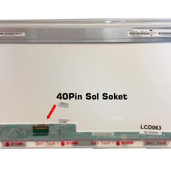 17.3" Led Laptop Ekranı - 40 Pin - Sol Soket 1600X900