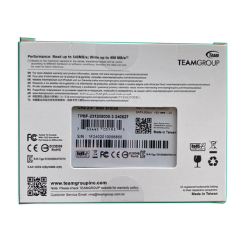 Team CX2 512GB 530/490MB/s 2.5" SATA3 SSD Disk (T253X6512G0C101)