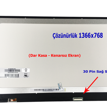 15.6 Kenarsız 30 Pin Slim Led Laptop Ekranı - Dar Kasa (Vidasız )