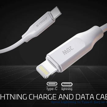 Syrox PD20LK Lightning to Type-C Şarj ve Data Kablosu