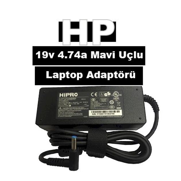 HP 19v 4.74a Mavi Uç Orjinal Laptop Adaptörü & Şarj Aleti