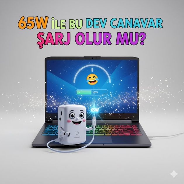 Telefonumun 65W'lık Hızlı Şarj Aletiyle Laptopumu Şarj Edebilir miyim?