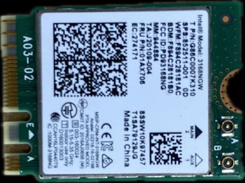 Acer Aspire E5-576 Wireless Kartı Board 2.EL