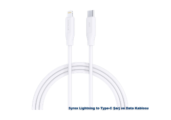Syrox PD20LK Lightning to Type-C Şarj ve Data Kablosu