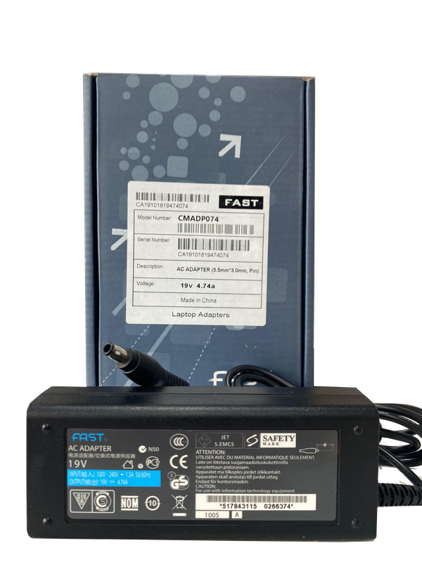 Samsung 19V 4.74A 90W Pinli Uç Laptop Adaptörü (5.5mm*3.0 mm)