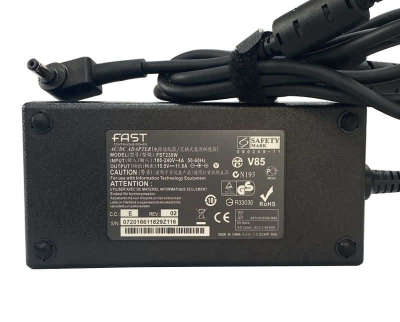 Acer Predator, Nitro 5 ve Nitro 7 Laptop Adaptörü 230W 19.5V 11.8A (5.5 x 1.7 mm)