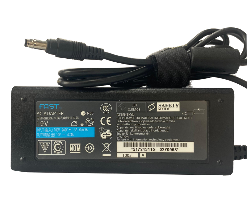 HP Compaq 19V 4.74A 90W Siyah Uçlu Laptop Adaptörü (4.75mm*1.7mm)