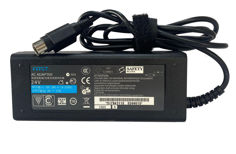 Fast Epson Uyumlu Termal Fiş Yazıcı Adaptörü 24V 3.75A 3 Pin (CMADP204C - TM-T88 - PS-180)