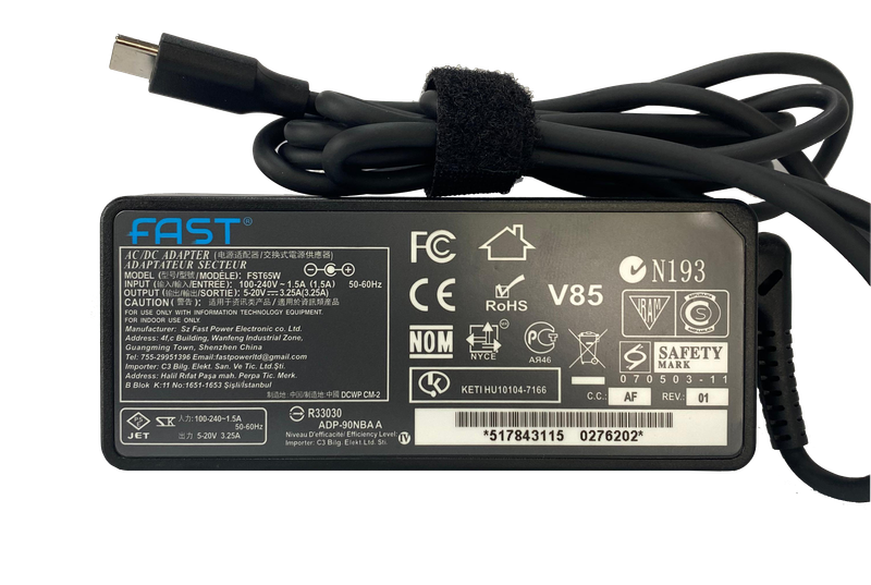 Lenovo Type-C Şarj Cihazı 65W Laptop Adaptörü