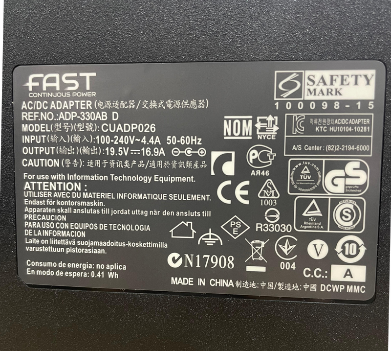 MSI 19.5V 16.92A 330W 4 Pinli USB Tip Uyumlu Laptop Adaptör Şarj Aleti