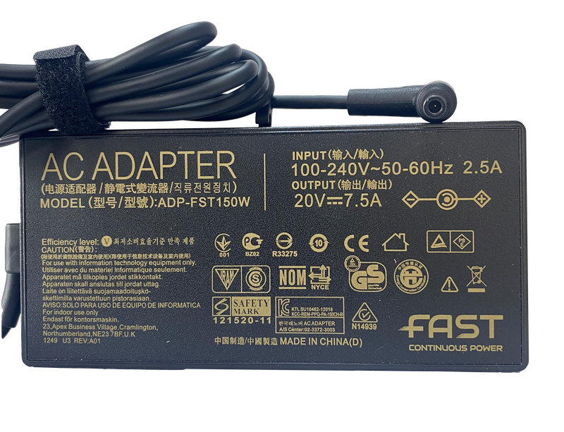 Asus 20V 7.5A 150W Pinli Uç Laptop Adaptörü - (6.0mm*3.7mm)