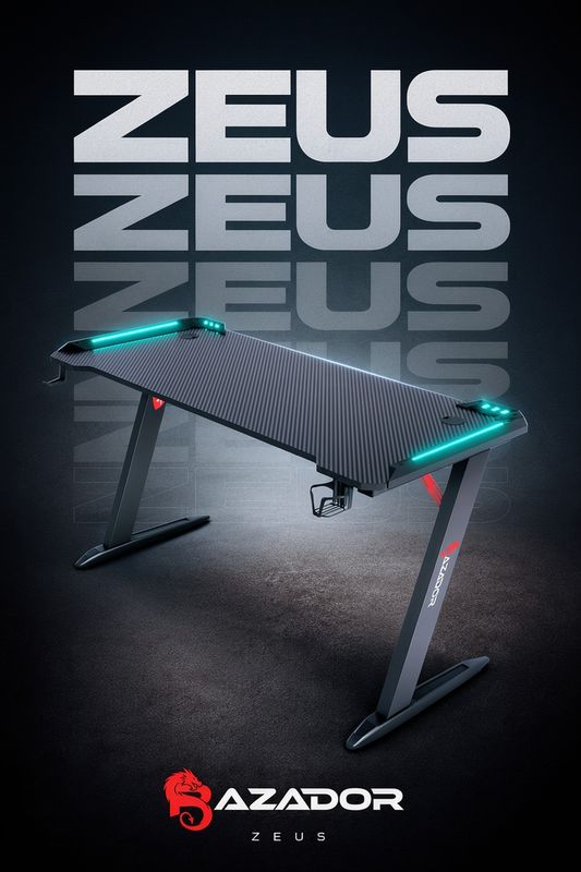 Razador D2112 Zeus Profesyonel Oyuncu Masası & Gaming Masası 120x60x74cm