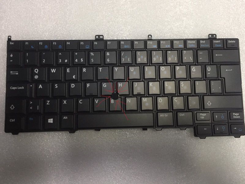 Dell Latitude E7440 Türkçe Klavye Pointing stick mevcut Led aydınlatmalı