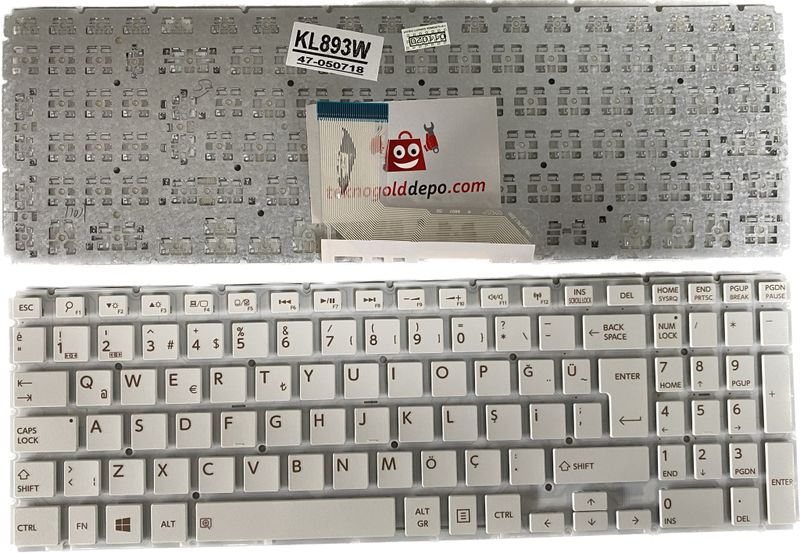 Toshiba Satellite L50-B Beyaz Klavye (OEM)