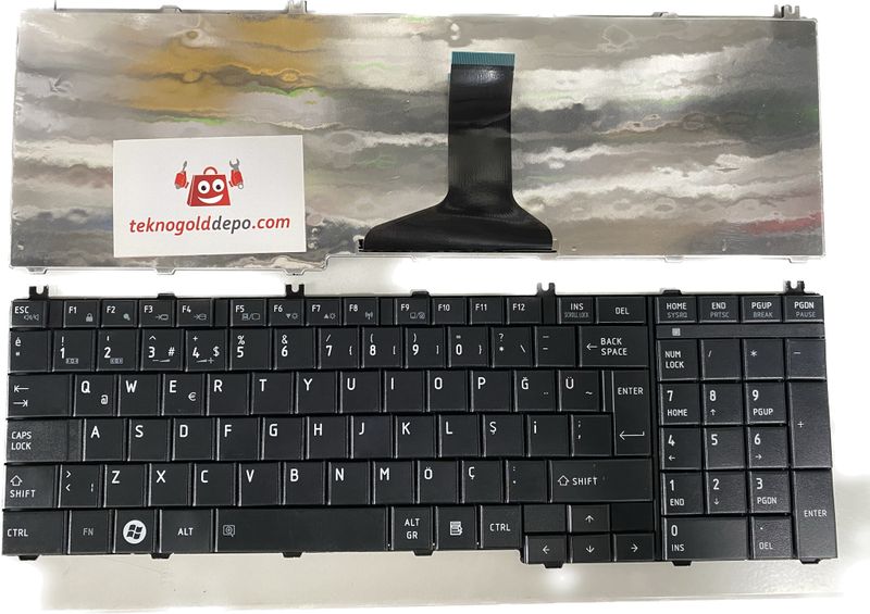 Toshiba Satellite C655 Siyah Klavye (OEM)