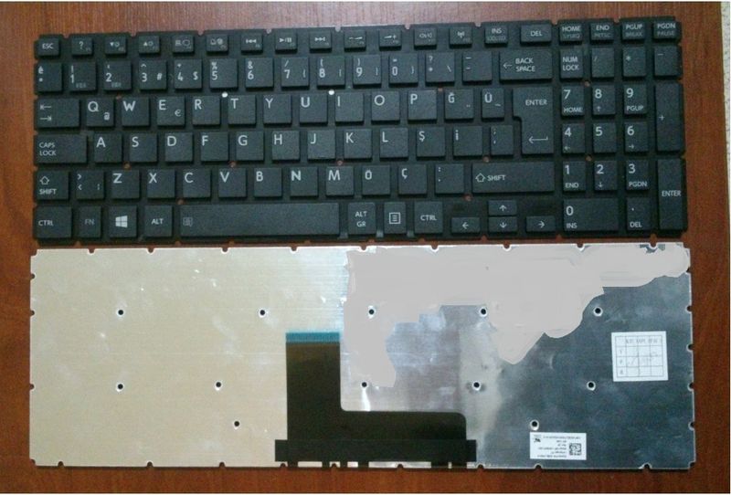 Toshiba Satellite L50-B Seri Siyah Türkçe Klavye (OEM)