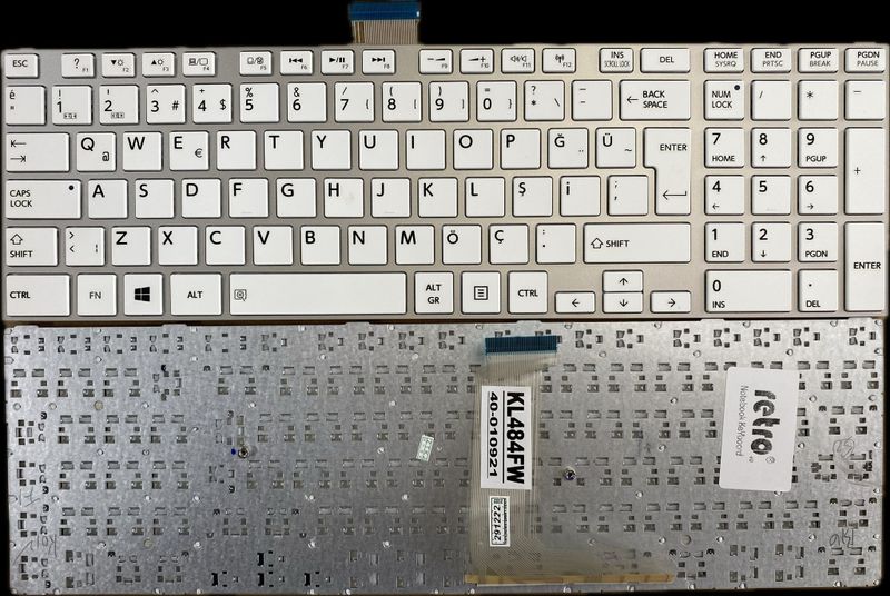 Toshıba L50-A Uyumlu Beyaz Türkçe Notebook Klavye (OEM)