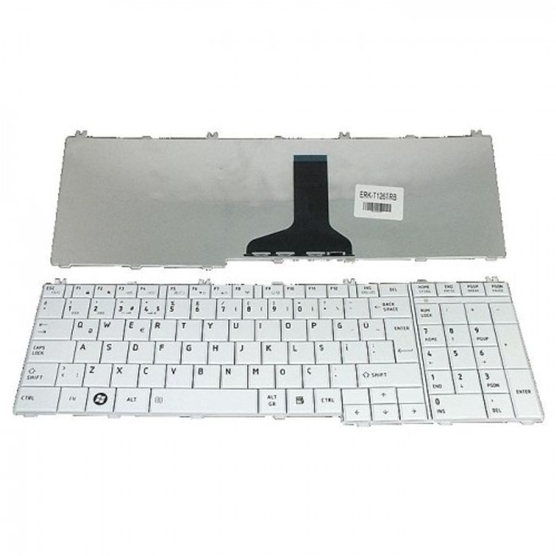 Toshiba Satellite C655 Beyaz Klavye (OEM)
