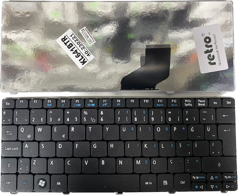 Acer Aspire one pav70 Siyah Klavye