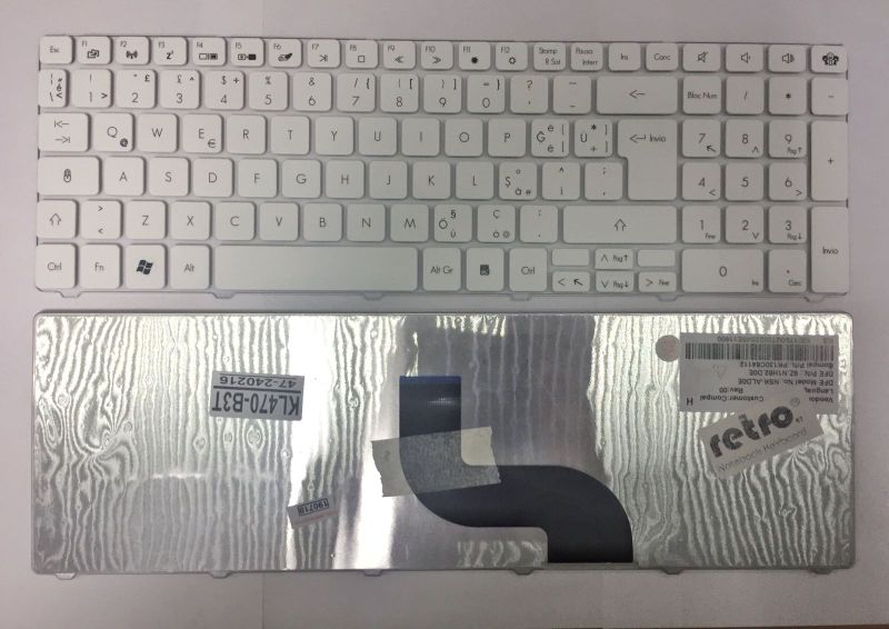 Packard Bell TM85, TE69HW, LE69KB Beyaz Klavye (OEM