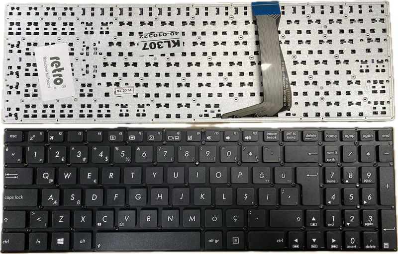Asus E502M Uyumlu Notebook Klavye (OEM)