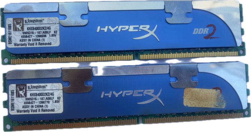 Kingston 4 GB 800MHz DDR2 (2 GBX2) Dual Kit KHX6400D2K2-4G Bellek  2.EL