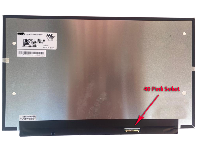 15.6" Full HD IPS 40 Pin Slim Led Laptop Ekranı M156NVF4 r0 1.5 (120Hz)