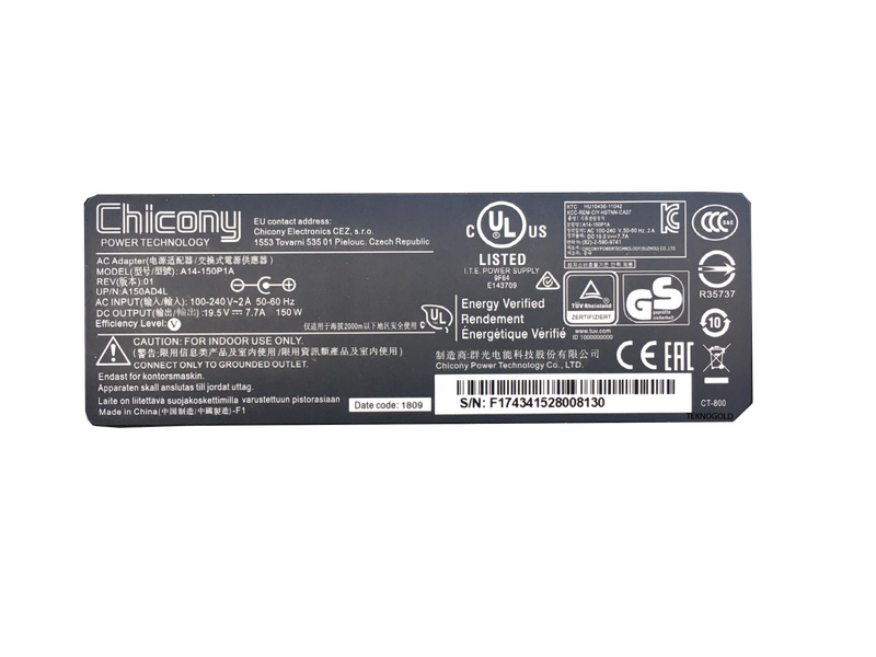 Asus 19.5v 7.74A 150W Standart Uç Laptop Adaptörü (5.5mm*2.5mm)