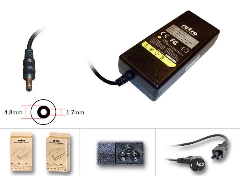 Hp Compaq 19V 4.74A 90W Siyah Uç Laptop Adaptörü (4.8mm*1.7mm)