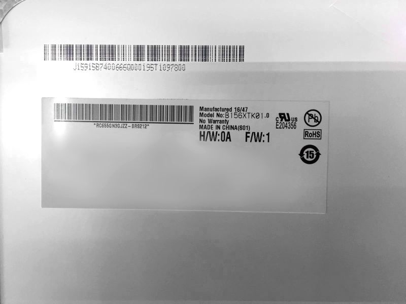 15.6" Dokunmatik Laptop Ekranı B156XTK01.0