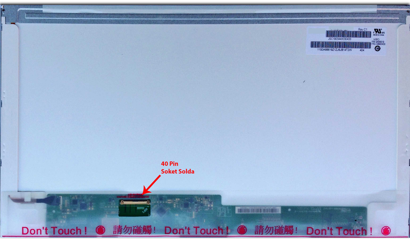 Standart 15.6 Led Laptop Ekranı - 40 Pin Sol Soket 2.El