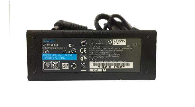 Fast 19V 4.74A 90W Standart Uçlu Laptop Adaptörü -  (5.5mm*2.5 mm)