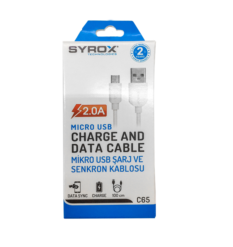 Syrox 2.0A Micro USB Kutulu Kablosu SYX-C65