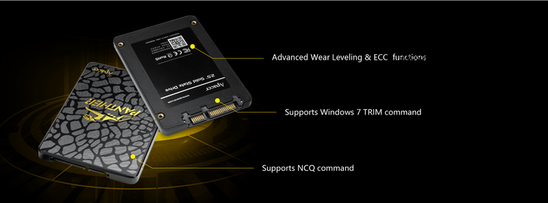 Apacer Panther AS350 1TB SSD Disk 560/540MB/S 2.5" SATA3 AP1TBAS350-1 3 Yıl Garanti  