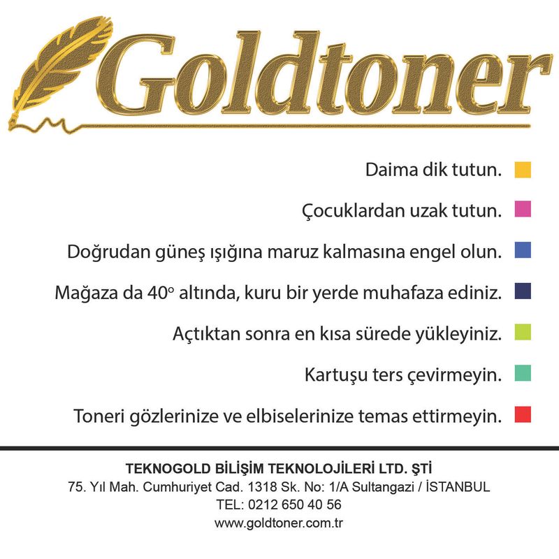 Gold Toner HP CF226A/CANON CRG052 Siyah Toner